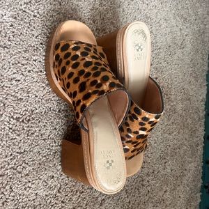 Vince Camuto Cheetah Print, Wooden Heels